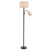 картинка LUMION 8042/2F MODERNI LN26 463 черный/бежевый, металл/текстиль Торшер Е27 1*60W + Е14 1*40W 220V KA
