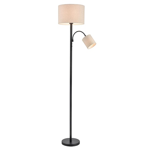 картинка LUMION 8042/2F MODERNI LN26 463 черный/бежевый, металл/текстиль Торшер Е27 1*60W + Е14 1*40W 220V KA