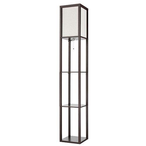 картинка LUMION 8090/1F COMFI LN26 460 кофейный/белый, дерево/текстиль Торшер Е27 1*60W 220V PRACTIC