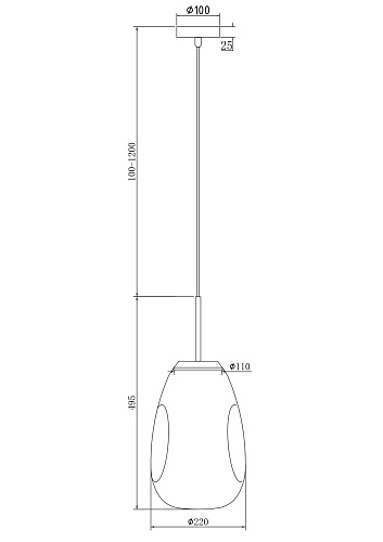 картинка Maytoni Подвесной светильник Мабелл / Mabell E27х1