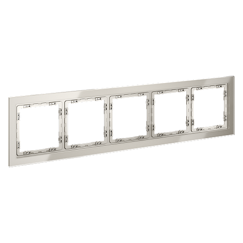 картинка Рамка стеклянная VOLTUM S70 на 5 постов, (кашемир, стекло)