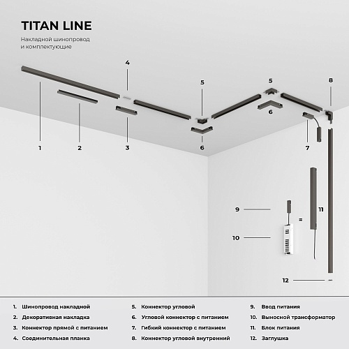 картинка Elektrostandard Titan Line Прямой коннектор титан 85008/00