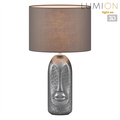 картинка LUMION 8146/1T MODERNI LN26 474 серый, керамика/текстиль Настольная лампа Е27 1*60W 220V AKIVI