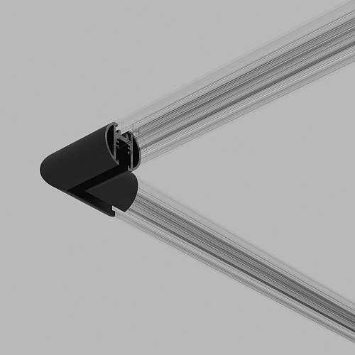картинка Elektrostandard Mini Magnetic Коннектор угловой для накладного шинопровода Round черный 85215/00