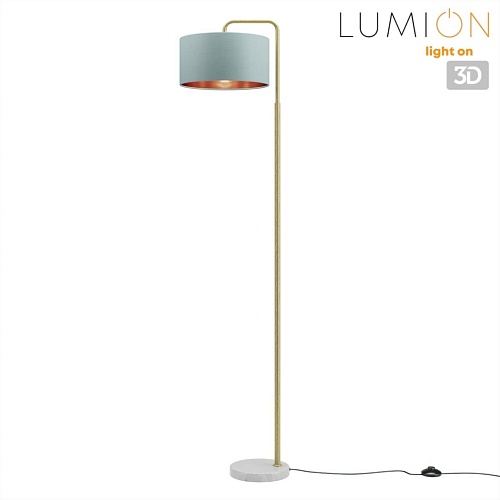 картинка LUMION 8074/1F NEOCLASSI LN26 464 золото/зеленый, металл/камень/текстиль Торшер E27 1*60W 220V AVIOL