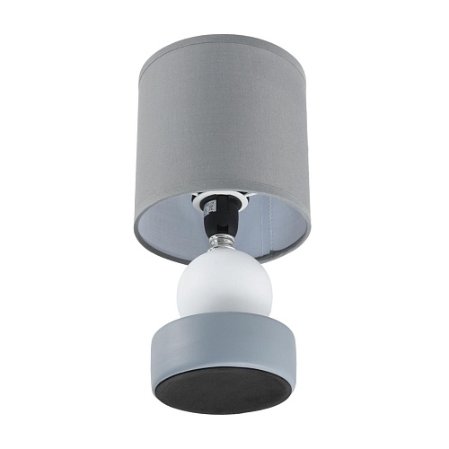картинка LUMION 8181/1T MODERNI LN26 501 серый, керамика/текстиль Настольная лампа E14 1*40W 220V LALANA