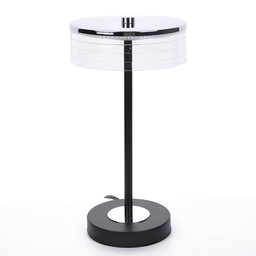 картинка LUMION 8203/1TL LEDIO LN26 531 серебро/черный/прозрачный, металл/акрил Настольная лампа LED 7W 4000К