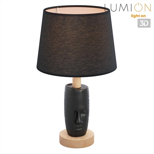 картинка LUMION 8209/1T MODERNI LN26 490 черный, керамика/текстиль Настольная лампа Е27 1*60W 220V VISIONA