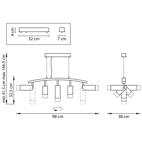 картинка Lightstar Подвес Rullo  LR7353628631