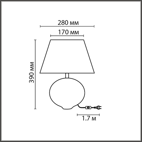 картинка LUMION 8139/1T MODERNI LN26 491 бирюзовый/серебро, керамика/текстиль Настольная лампа Е27 1*60W 220V