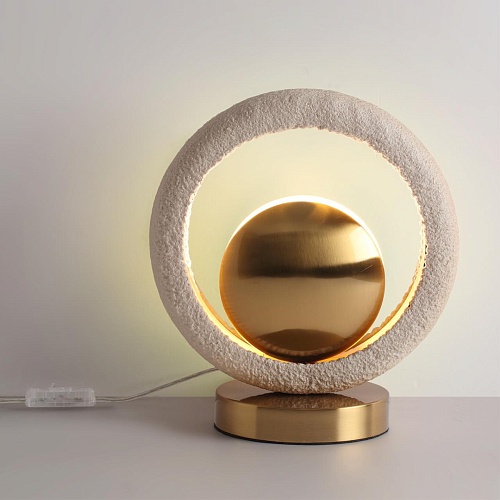картинка ODEON LIGHT 5443/1T HIGHTECH ODL_EX25 037 сатинированн.латунь/беж./металл/полирезин Настольная лампа