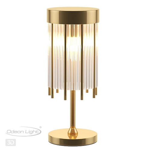 картинка ODEON LIGHT 4788/2T HALL ODL21 643 золото/металл/стекло Наст.лампа E14 2*40W YORK