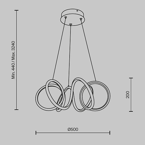 картинка Maytoni Подвесной светильник Изгиб / Curve 3000-4000К 52Вт