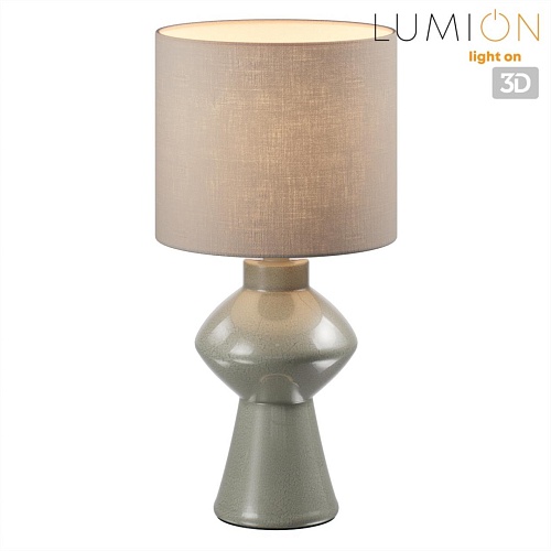 картинка LUMION 8129/1T MODERNI LN26 480 серый, керамика/текстиль Настольная лампа E27 1*60W 220V SEGI