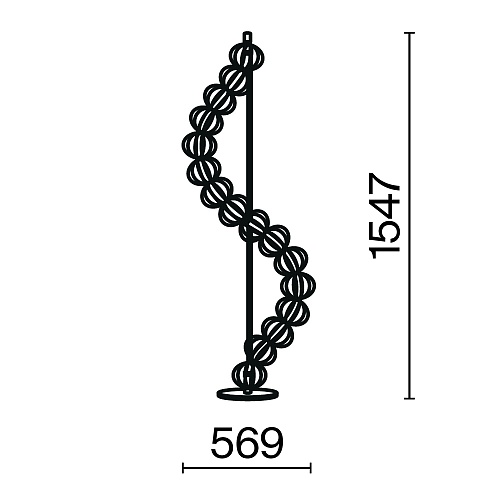 картинка Maytoni Напольный светильник (торшер) Золотая клетка / Golden Cage 3000К 48Вт