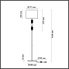 картинка ODEON LIGHT 4861/1F CLASSIC ODL_EX22 132 золотой/раноцветн.керамика/стекло Торшер E27 1*60W 4861/1F 