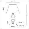 картинка ODEON LIGHT 4896/1T MODERN ODL_EX23 109 черный матов./серый/молочный металл/керамика/ткань Настольна