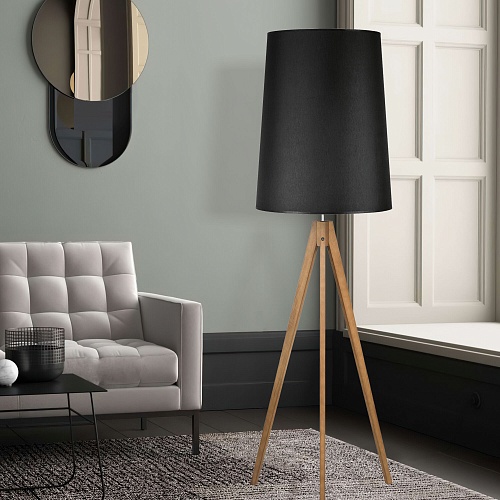 картинка TK Lighting Напольный светильник с тканевым плафоном 5599