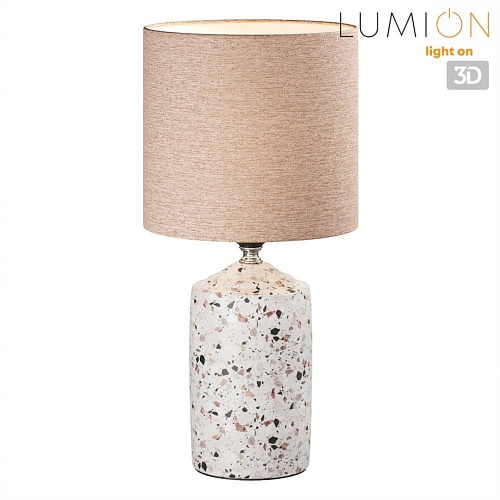 картинка LUMION 8141/1T MODERNI LN26 507 бежевый/коричневый, керамика/текстиль Настольная лампа Е27 1*60W 220