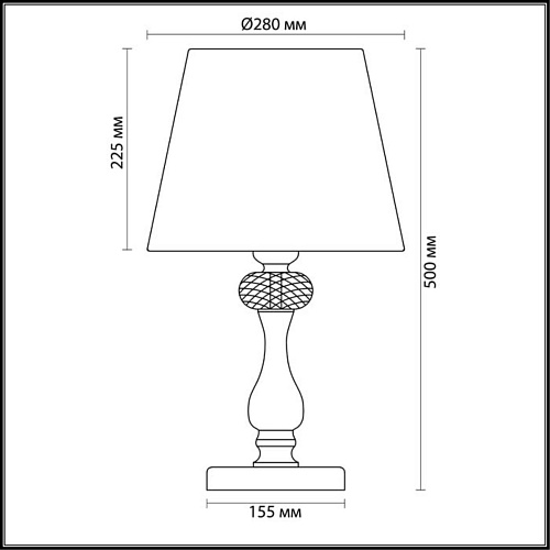 картинка ODEON LIGHT 3393/1T CLASSIC ODL17 649 мат.золото/серебр.патина/хрусталь Настольная лампа E14 40W 220