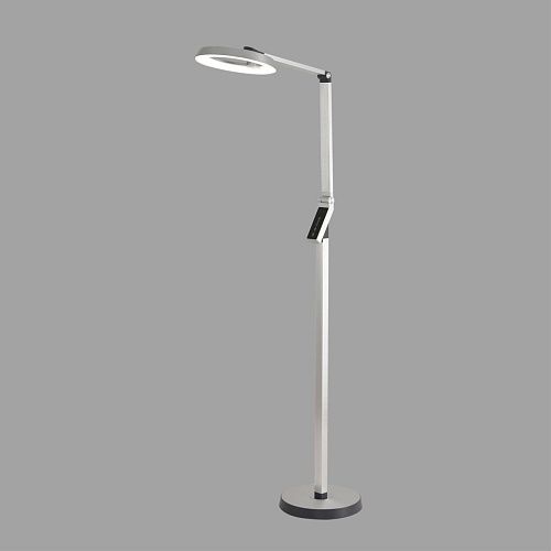 картинка LUMION 8333/15FL LEDIO LN26 458 серебро, металл/пластик Торшер LED 15W 3000/4000/6000K CCT/диммер/LC
