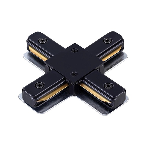 картинка NOVOTECH 135146 PORT NT22 233 черный Соединитель с токопроводом "X" для однофазного двухжильного шин
