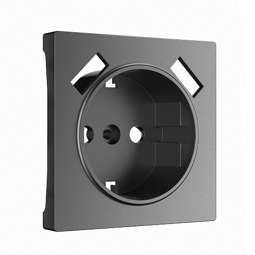 картинка WERKEL Накладка для розетки USB  (графит матовый) W1179564