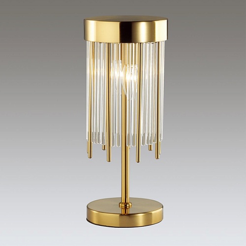 картинка ODEON LIGHT 4788/2T HALL ODL21 643 золото/металл/стекло Наст.лампа E14 2*40W YORK