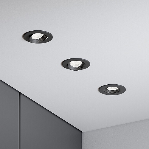картинка Elektrostandard Светильник встраиваемый светодиодный Even черный 25094/LED