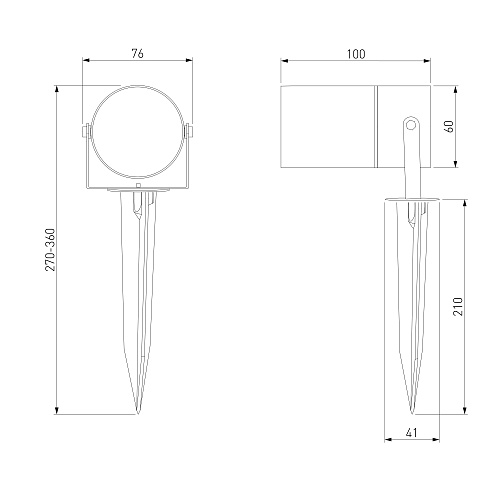 картинка Elektrostandard Уличный светильник Landscape 35146/S графит