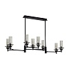 картинка LUMION 6555/8C CLASSI LN25 000 черный/дымчатый/металл/стекло Люстра потолочная E14 8*40W 220V MADONN