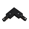 картинка NOVOTECH 135009 PORT NT18 255 черный Соединитель с токопроводом L-образный для однофазного трехжильн