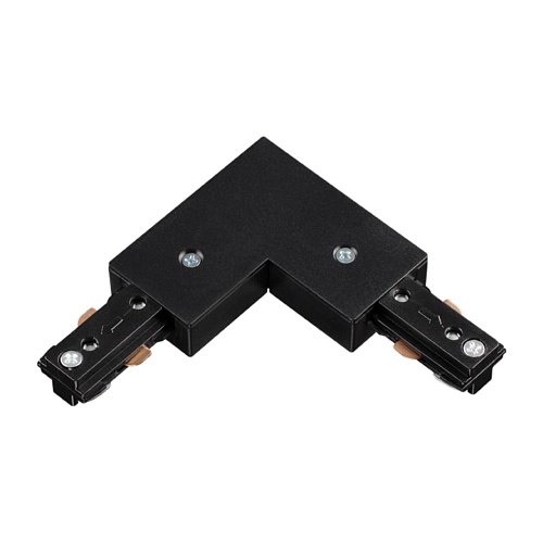 картинка NOVOTECH 135009 PORT NT18 255 черный Соединитель с токопроводом L-образный для однофазного трехжильн