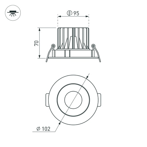картинка Arlight Светильник Downlight  037188(1)