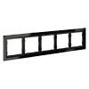 картинка Рамка стеклянная VOLTUM S70 на 5 постов, (черный,стекло)