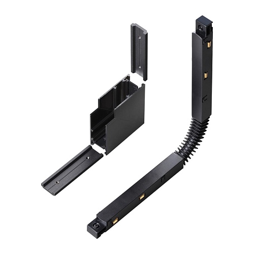 картинка NOVOTECH 135124 SHINO NT21 043 черный Соединитель с токопроводом для шинопровода Г-образный IP20 48V