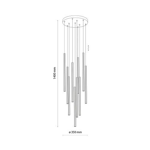 картинка TK Lighting Подвесной светильник 11487 Ferro Sabia