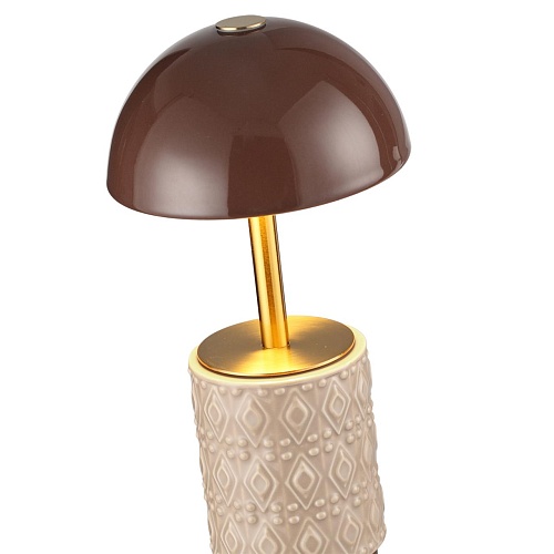 картинка ODEON LIGHT 5453/3TL L-VISION ODL_EX26 010 светлая бронза/кофейный/бежевый/металл/керамика Настольна
