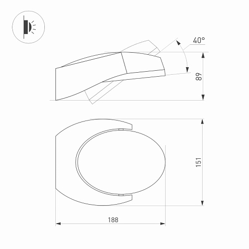 картинка Arlight Светильник настенный  029979