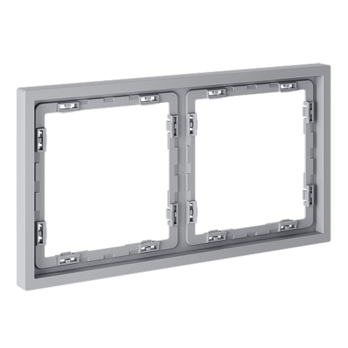 картинка Рамка пластиковая VOLTUM S70 на 2 поста, (серый)