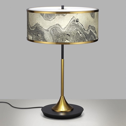 картинка ODEON LIGHT 5064/2T MODERN (В 2-х КОРОБКАХ) ODL24 203 античн.бронза/серо-беж./металл/натур.камен."шп