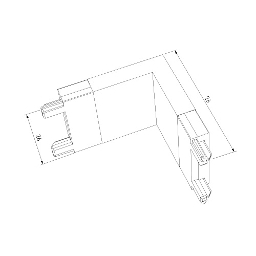 картинка Elektrostandard Коннектор угловой внутренний для накладного шинопровода Flat Magnetic 85002/00