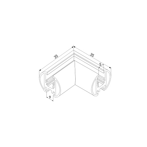 картинка Elektrostandard Mini Magnetic Коннектор угловой для накладного шинопровода Round черный 85215/00