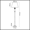 картинка ODEON LIGHT 3390/1F CLASSIC ODL17 649 мат. зол/абажур ткань/хрусталь Торшер E14 40W 220V AURELIA