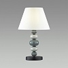 картинка ODEON LIGHT 4896/1T MODERN ODL_EX23 109 черный матов./серый/молочный металл/керамика/ткань Настольна