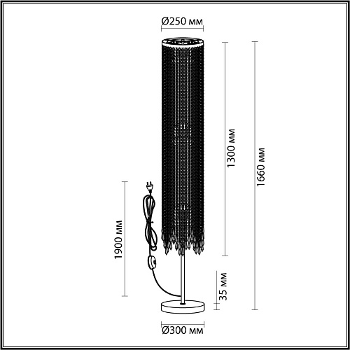 картинка ODEON LIGHT 5028/3F MODERN ODL23 619 золотой/прозрачный металл/хрусталь Торшер GU10 3*50W CHOKKA