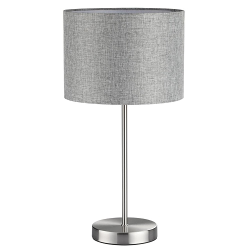 картинка LUMION 8251/1T MODERNI LN26 530  никель/серый, металл/текстиль Настольная лампа Е27 60W 220V NIKKI