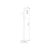 картинка TK Lighting Напольный светильник со стеклянными плафонами 6189 Estera