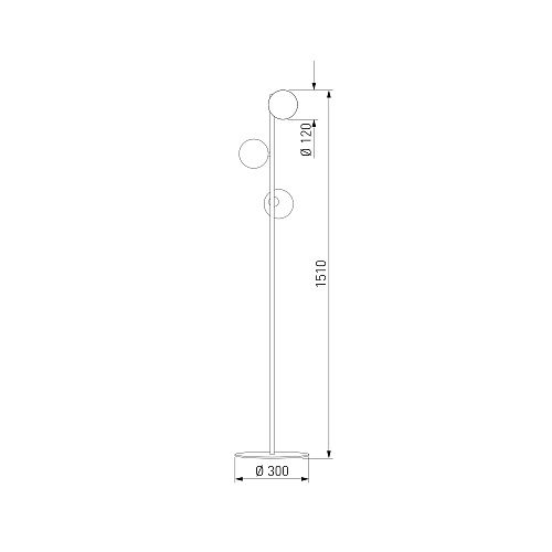 картинка TK Lighting Напольный светильник со стеклянными плафонами 6189 Estera