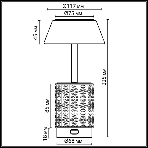 картинка ODEON LIGHT 5454/6TL L-VISION ODL_EX26 010 светлая бронза/кофейный/жемчужный/металл/керамика Настоль
